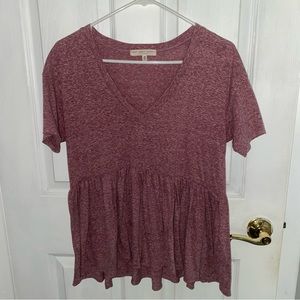 Oversized Peplum Short Sleeve Top